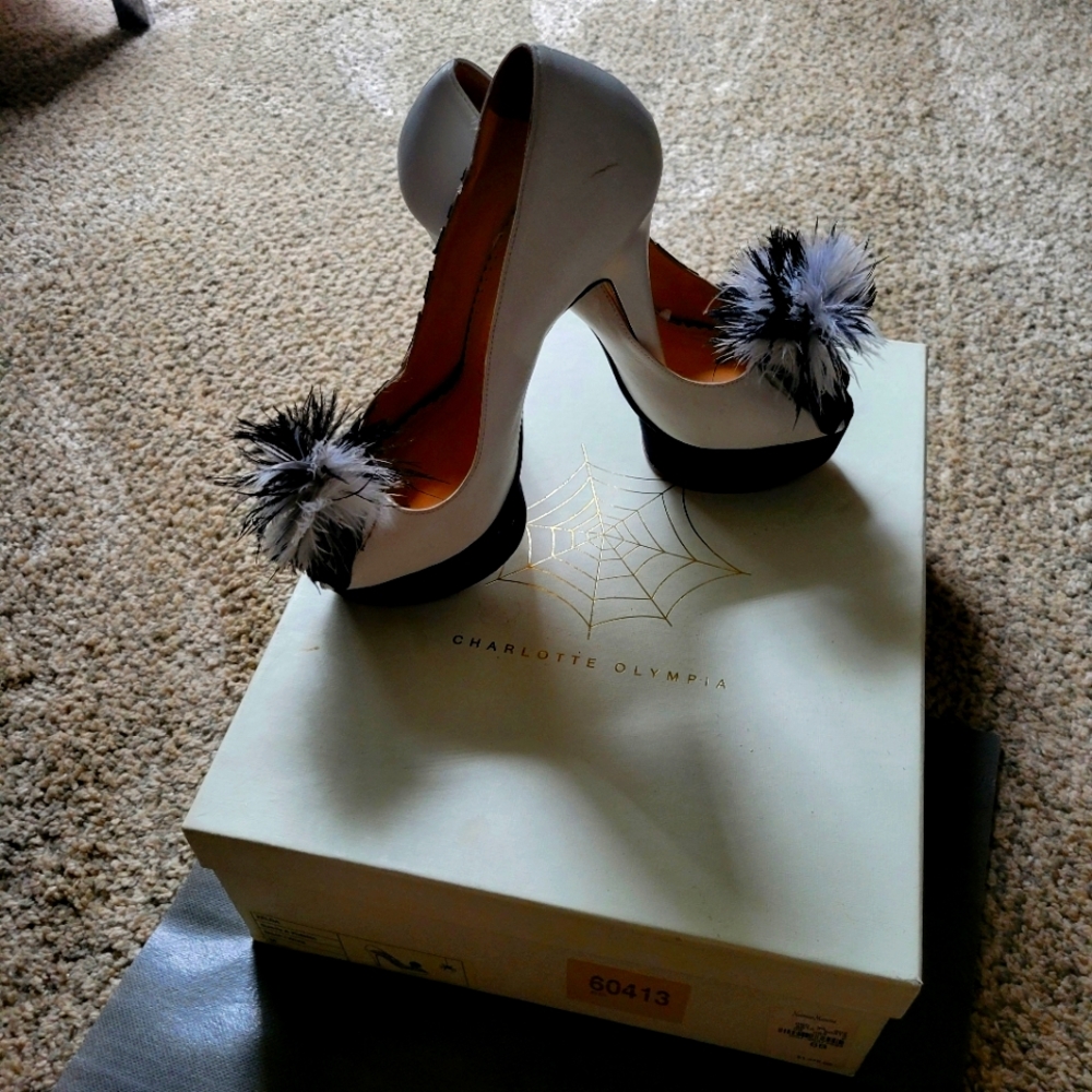 CHARLOTTE OLYMPIA ZELDA ZEBRA PRINT TROMPE L’OEIL